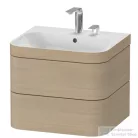 Duravit HAPPY D.2 PLUS 2 57,5 cm széles fiókos alsószekrény mosdóval,2 csaplyukkal,Mediterranean Oak Real wood veneer HP4635E7171