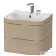 Duravit HAPPY D.2 PLUS 2 57,5 cm széles fiókos alsószekrény mosdóval,2 csaplyukkal,Mediterranean Oak Real wood veneer HP4635E7171