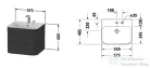 Duravit HAPPY D.2 PLUS 2 57,5 cm széles fiókos alsószekrény mosdóval,2 csaplyukkal,Mediterranean Oak Real wood veneer HP4635E7171