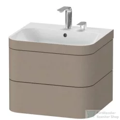   Duravit HAPPY D.2 PLUS 2 57,5 cm széles fiókos alsószekrény mosdóval,2 csaplyukkal,Linen Decor HP4635E7575