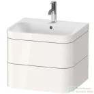 Duravit HAPPY D.2 PLUS 2 57,5 cm széles fiókos alsószekrény mosdóval,1 csaplyukkal,White High Gloss Decor HP4635O2222