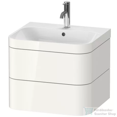 Duravit HAPPY D.2 PLUS 2 57,5 cm széles fiókos alsószekrény mosdóval,1 csaplyukkal,White High Gloss Decor HP4635O2222