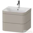 Duravit HAPPY D.2 PLUS 2 57,5 cm széles fiókos alsószekrény mosdóval,1 csaplyukkal,Taupe Satin Matt Lacquer HP4635O6060