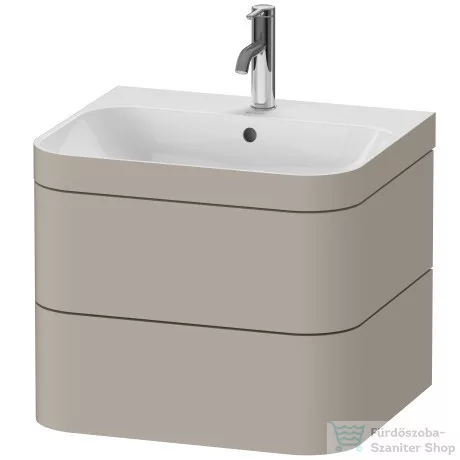 Duravit HAPPY D.2 PLUS 2 57,5 cm széles fiókos alsószekrény mosdóval,1 csaplyukkal,Taupe Satin Matt Lacquer HP4635O6060