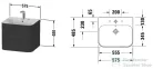 Duravit HAPPY D.2 PLUS 2 57,5 cm széles fiókos alsószekrény mosdóval,1 csaplyukkal,Taupe Satin Matt Lacquer HP4635O6060
