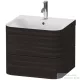Duravit HAPPY D.2 PLUS 2 57,5 cm széles fiókos alsószekrény mosdóval,1 csaplyukkal,Brushed Walnut Real wood veneer HP4635O6969
