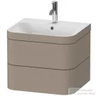 Duravit HAPPY D.2 PLUS 2 57,5 cm széles fiókos alsószekrény mosdóval,1 csaplyukkal,Linen Decor HP4635O7575