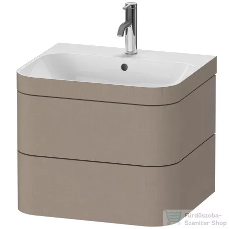 Duravit HAPPY D.2 PLUS 2 57,5 cm széles fiókos alsószekrény mosdóval,1 csaplyukkal,Linen Decor HP4635O7575
