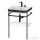 Duravit HAPPY D.2 Plus bútorral aláépíthető mosdó 2 csaplyukkal,c-bonded fémállvánnyal,White High Gloss Decor HP4735E2222