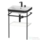 Duravit HAPPY D.2 Plus bútorral aláépíthető mosdó 2 csaplyukkal,c-bonded fémállvánnyal,White Satin Matt Lacquer HP4735E3636