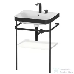   Duravit HAPPY D.2 Plus bútorral aláépíthető mosdó 2 csaplyukkal,c-bonded fémállvánnyal,White Satin Matt Lacquer HP4735E3636