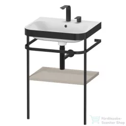   Duravit HAPPY D.2 Plus bútorral aláépíthető mosdó 2 csaplyukkal,c-bonded fémállvánnyal,Taupe Satin Matt Lacquer HP4735E6060