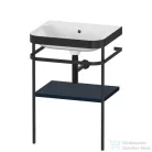 Duravit HAPPY D.2 Plus bútorral aláépíthető mosdó csaplyuk nélkül,c-bonded fémállvánnyal,Night Blue Satin Matt Lacquer HP4735N9898