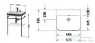 Duravit HAPPY D.2 Plus bútorral aláépíthető mosdó csaplyuk nélkül,c-bonded fémállvánnyal,Night Blue Satin Matt Lacquer HP4735N9898