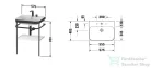 Duravit HAPPY D.2 Plus bútorral aláépíthető mosdó 1 csaplyukkal,c-bonded fémállvánnyal,Taupe Satin Matt Lacquer HP4735O6060
