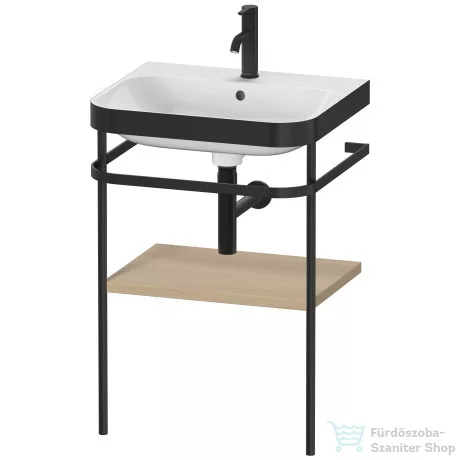 Duravit HAPPY D.2 Plus bútorral aláépíthető mosdó 1 csaplyukkal,c-bonded fémállvánnyal,Mediterranean Oak Real wood veneer HP4735O7171