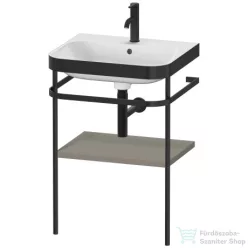   Duravit HAPPY D.2 Plus bútorral aláépíthető mosdó 1 csaplyukkal,c-bonded fémállvánnyal,Stone Grey Satin Matt Lacquer HP4735O9292