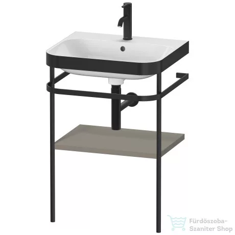 Duravit HAPPY D.2 Plus bútorral aláépíthető mosdó 1 csaplyukkal,c-bonded fémállvánnyal,Stone Grey Satin Matt Lacquer HP4735O9292