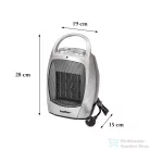 Leziter Loa elektromos kerámiabetétes hősugárzó 750W/1500W HPC-D1501L