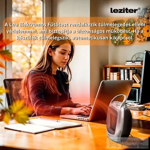Leziter Loa elektromos kerámiabetétes hősugárzó 750W/1500W HPC-D1501L