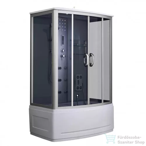 Leziter Emilia 135 Hidromasszázs Kádkabin elektronikával Black HTSR-135B