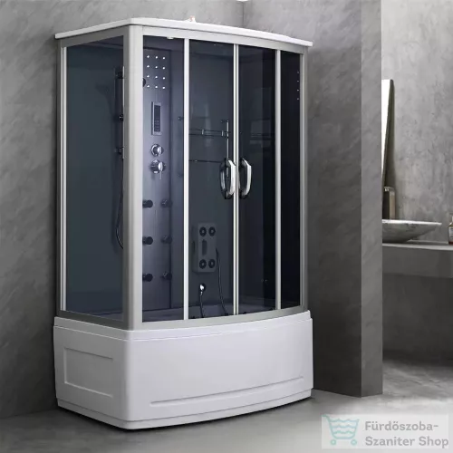 Leziter Emilia 135 Hidromasszázs Kádkabin elektronikával Black HTSR-135B