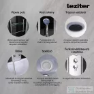 Leziter Emilia 135 Hidromasszázs Kádkabin elektronikával Black HTSR-135B