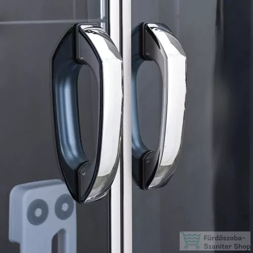 Leziter Emilia 135 Hidromasszázs Kádkabin elektronikával Black HTSR-135B