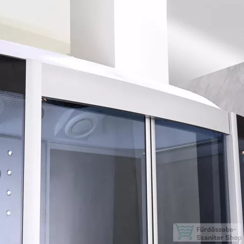Leziter Emilia 135 Hidromasszázs Kádkabin elektronikával Black HTSR-135B