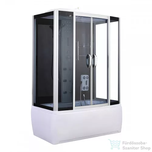 Leziter Emilia 150 Hidromasszázs Kádkabin elektronikával Black HTSR-150B
