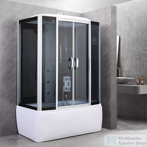 Leziter Emilia 150 Hidromasszázs Kádkabin elektronikával Black HTSR-150B
