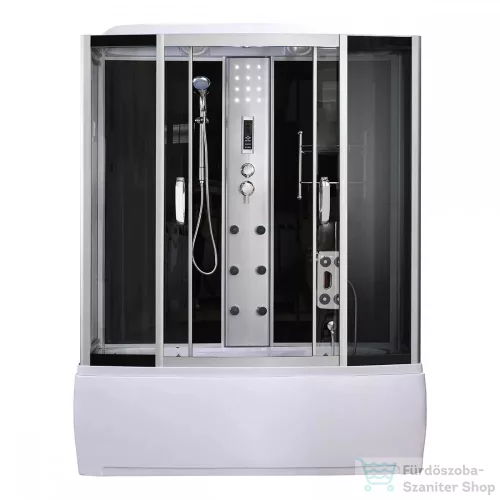 Leziter Emilia 170 Hidromasszázs Kádkabin elektronikával Black HTSR-170B