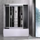 Leziter Emilia 170 Hidromasszázs Kádkabin elektronikával Black HTSR-170B