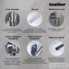 Leziter Emilia 170 Hidromasszázs Kádkabin elektronikával Black HTSR-170B