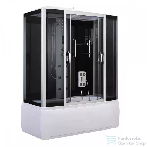 Leziter Emilia 170 Hidromasszázs Kádkabin elektronikával Black HTSR-170B