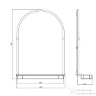 Sapho TIGA keretes tükör, 48x67cm, króm (HZ202)