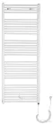AQUALINE DIRECT-E elektromos fürdőszobai radiátor fűtőpatronnal, egyenes, 600x1680cm, 800W, fehér (ILE66T)