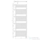 AQUALINE DIRECT-E elektromos fürdőszobai radiátor fűtőpatronnal, egyenes, 600x1680cm, 800W, fehér (ILE66T)
