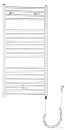 AQUALINE DIRECT-E elektromos fürdőszobai radiátor fűtőpatronnal, egyenes, 450x960cm, 300W, fehér (ILE94T)