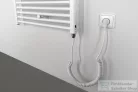 AQUALINE DIRECT-E elektromos fürdőszobai radiátor fűtőpatronnal, egyenes, 450x960cm, 300W, fehér (ILE94T)