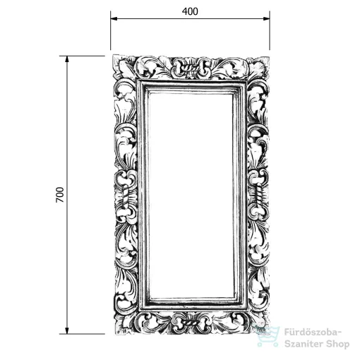 Sapho SAMBLUNG tükör fa kerettel, 40x70cm, arany (IN110)