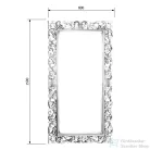 Sapho SCULE tükör fa kerettel, 80x150cm, antik ezüst (IN334)