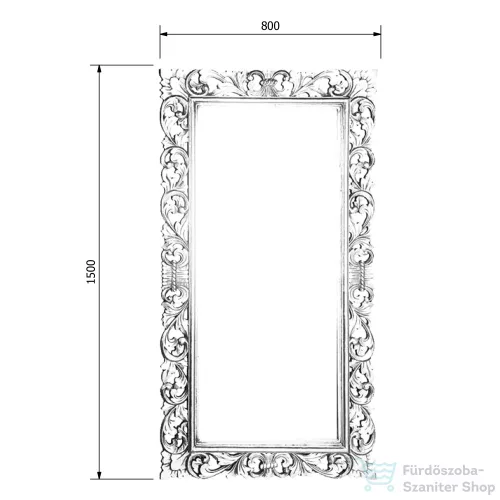 Sapho SCULE tükör fa kerettel, 80x150cm, arany (IN338)