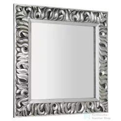   Sapho ZEEGRAS tükör fa kerettel, 90x90cm, antik ezüst (IN401)