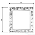 Sapho ZEEGRAS tükör fa kerettel, 90x90cm, antik ezüst (IN401)