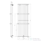 Sapho COLONNA fürdőszobai radiátor 602x1800mm, metál ezüst IR146