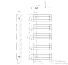Sapho SILVANA fürdőszobai radiátor 500x1236mm, metál ezüst IR153