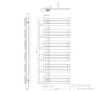 Sapho SILVANA fürdőszobai radiátor 600x1500mm, metál ezüst IR155