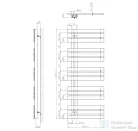 Sapho SILVANA fürdőszobai radiátor, 500x1236mm, 561W, fehér (IR161)