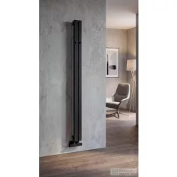   Sapho LETIZIA fürdőszobai radiátor 90x1800mm, matt fekete IR245B